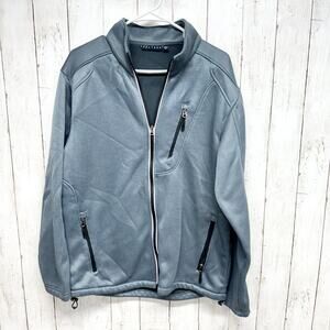 PGA Tour Jacket Men Sz Large Collared Full Zip Long Sleeve Zip Pockets Cinch Hem